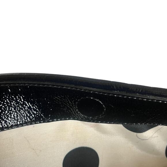 Kate Spade Tote Bag Womens Large Patent Leather Polka Dot Interior Shoulder - Picture 7 of 12